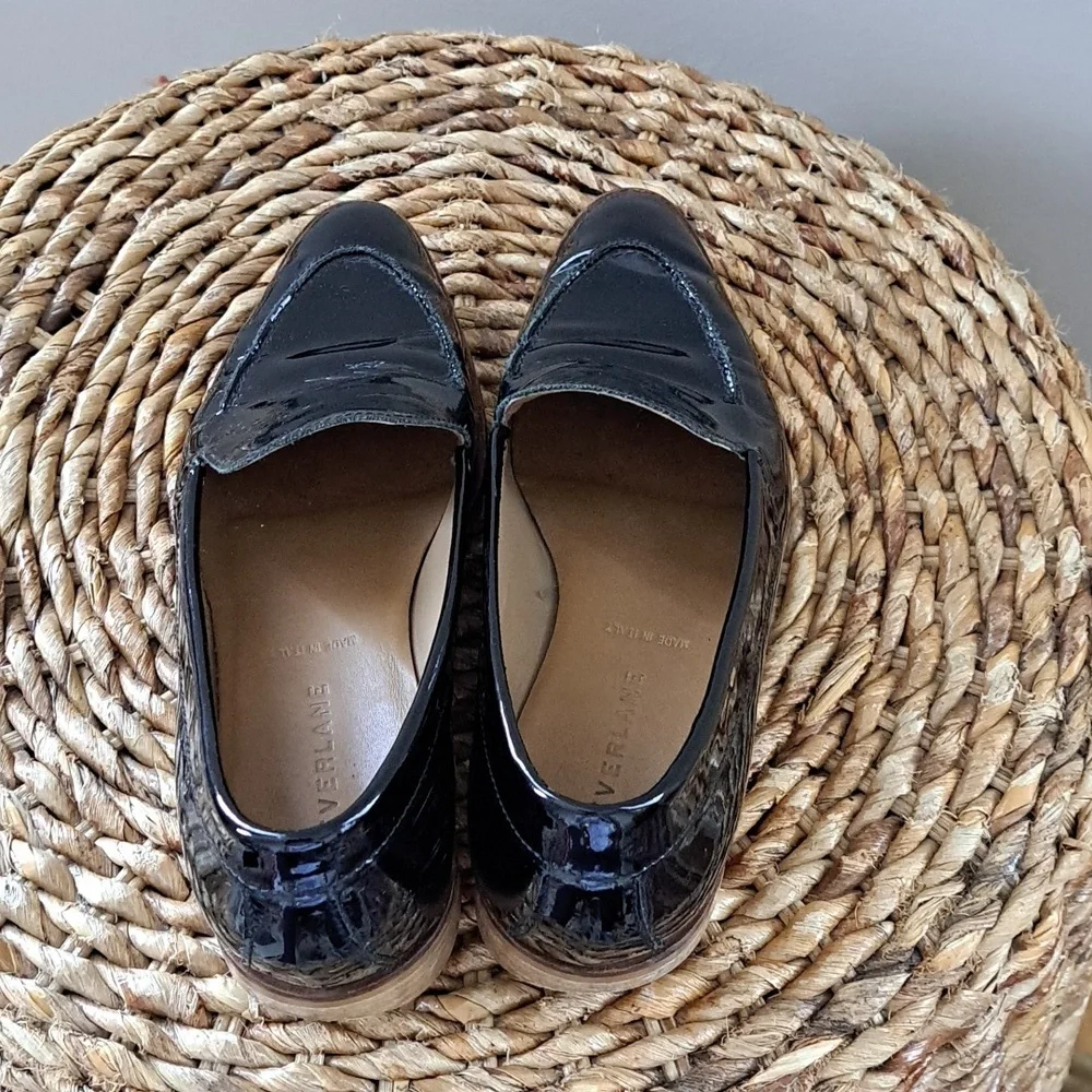 Everlane Womens The Modern Loafer Black Patent Leather Size 6.5‎ - Picture 6 of 10